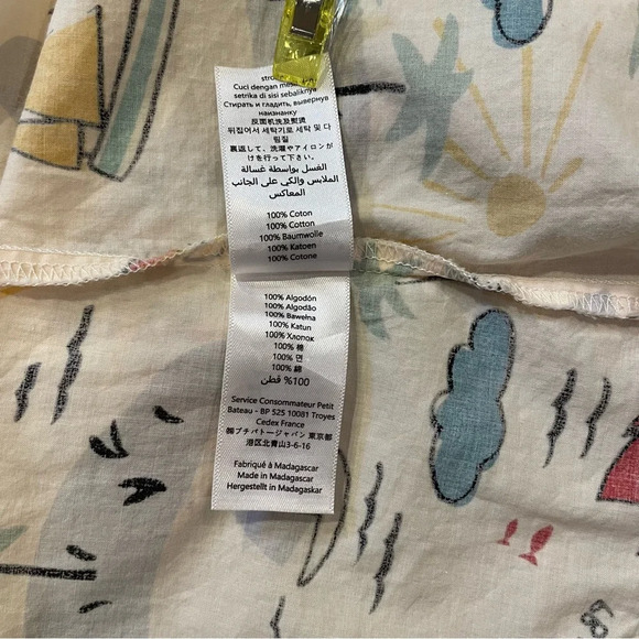 Petit Bateau Girl’s Short Sleeve Poplin Dress Size 12 - Picture 8 of 11